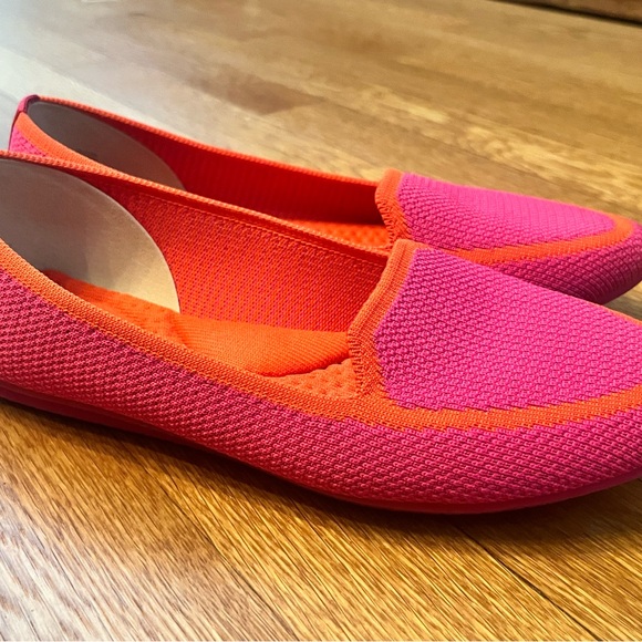 Kelly & Katie Pink and Orange Knit Flats - Picture 2 of 5